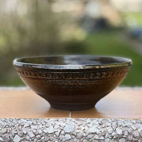 Hnědá Velká keramická mísa / od VK-Ceramics | Fler.cz