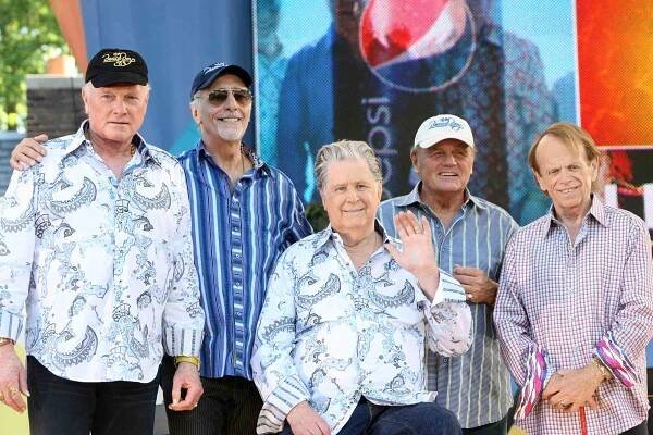 Mike Love, David Marks, Brian Wilson, Bruce Johnston and Al Jardine of The Beach Boys on June 15, 2012, in New York City.