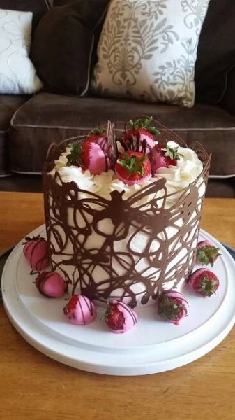 Chocolate Cage Cake with Nutella Buttercream Filling