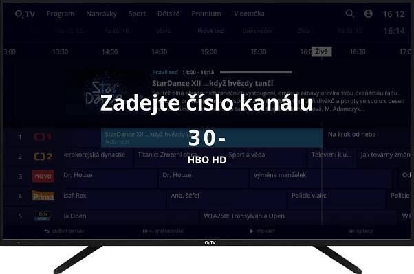 Volba kanálu O2 TV