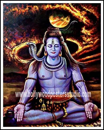 Lord shiva meditation original paintings