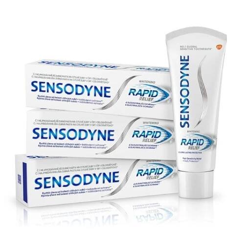 Sensodyne Rapid Whitening zubní pasta 3x75ml