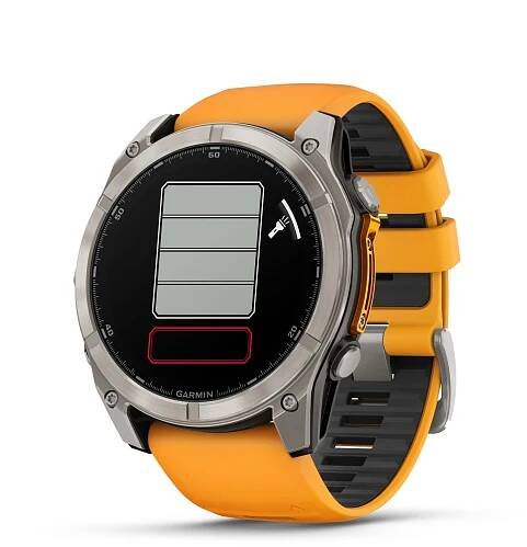 Garmin Fenix 8 51mm AMOLED, Titan Sapphire Graphite Orange | KOBRAS RUNLAB s.r.o.