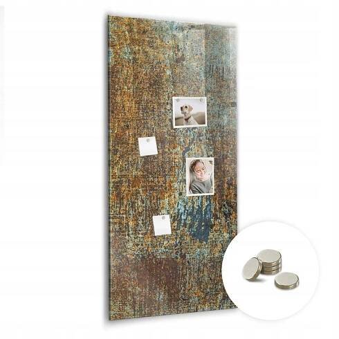 Magnetický plánovač, bílá tabule Vertikální 60x120 Zrezavělý plech