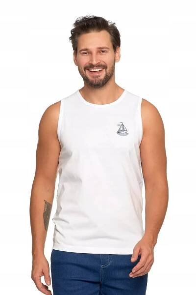 TANK-TOP Pánské Tričko bez rukávů Boxerka s malým potiskem MORAJ M Značka Moraj