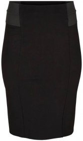 Close-fitting skirt with elasticated waist, Black, Packshot image number 0