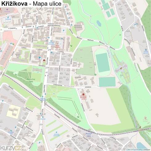 Křižíkova - mapy | Kurzy.cz