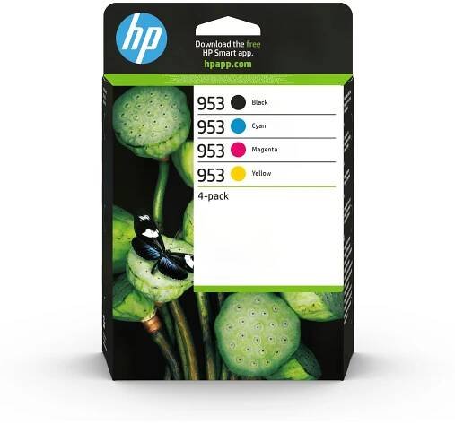 HP 953 originální inkoustová kazeta černá, azurová, purpurová, žlutá 6ZC69AE