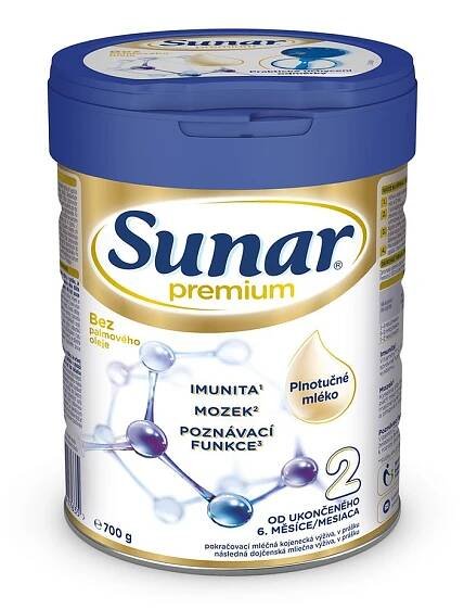 Sunar Premium 2 Mléko pokračovací 700g - Sunar - Kojenecká mléka - Malvík.cz