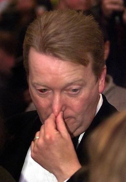 Warren's bloodied eye was visible when he attended the fight a few days after the altercation
