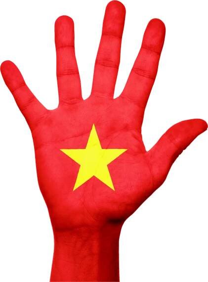 Vietnam Vlajka Ruka - Obrázek zdarma na Pixabay