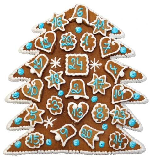 Adventní kalendář s 24 mini perníčky - Perníčkovna U Radešínka - perník