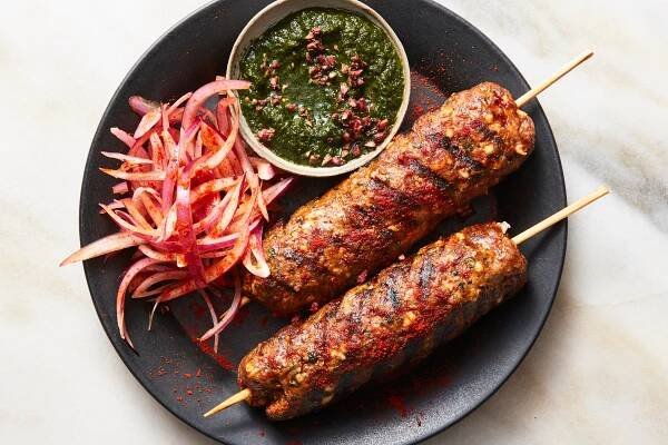 Seekh Kebab With Mint Chutney Recipe