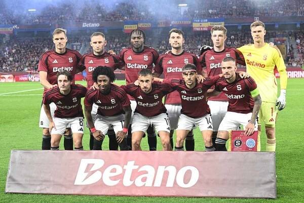 Utkání 4. předkola fotbalové Konferenční ligy: Sparta Praha - FC Riga, 21. srpna 2025, Praha.