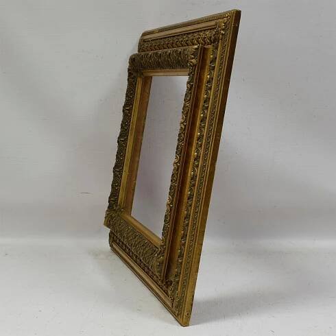 Kolem 1850 Starý rám ozdobné rohy vnitřní 50,5x40,5cm (38771) | Aukro
