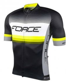 Cyklistický dres Force M žlutý