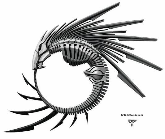 Uroboros Tattoo by hunterkiller on DeviantArt | Ouroboros tattoo, Ouroboros, Dragon tattoo
