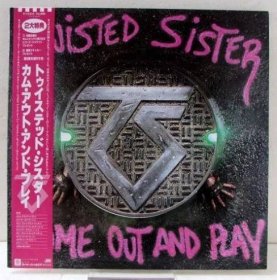 LP:TWISTED SISTERS/1.JAPAN press1985+OBI+2str.s foto/ Come MINT/NM