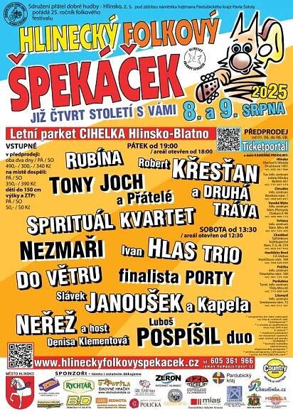 Hlinecký Folkový Špekáček - plakát 2025