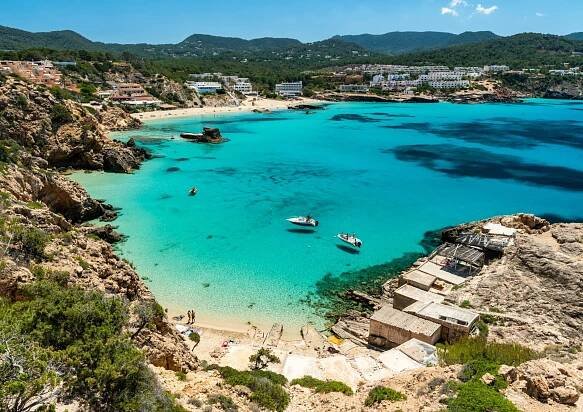 Ibiza Hidden Beach Aerial