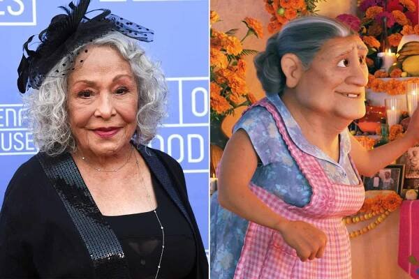 Renée Victor attends the opening night performance of "One Of The Good Ones" at Pasadena Playhouse on March 17, 2024 in Pasadena, California. COCO, from left: Abuelita (Renee Victor), Miguel (voice: Anthony Gonzalez), 2017