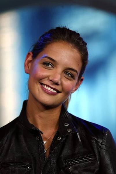 Katie Holmes stops by TRL at the MTV Studios in New York City. 10/17/02  Photo by Scott Gries/Getty Images