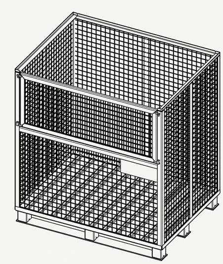 Drátěný kontejner GitterBox 3.0 - ELKOPLAST CZ