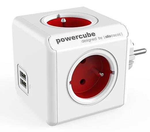allocacoc Rozbočovací kostka PowerCube Original USB, 4 zás. + 2xUSB-A, červená nakoupit u OBI