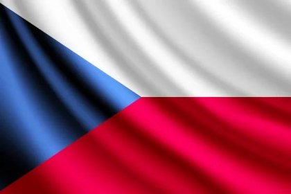 Mávání vlajkou České republiky, vektorové — Ilustrace