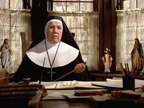 Kathleen Freeman as Sister Mary Stigmata (a.k.a. The Penguin) in The Blues Brothers, 1980 | Theatre memes, Sound of music, Musicals