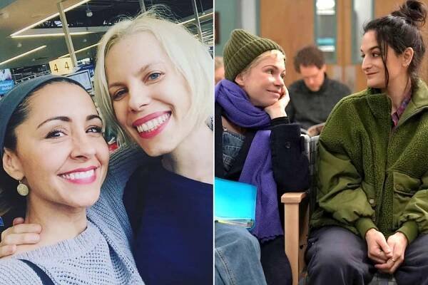 Nikki Boyer and Molly Kochan ; Michelle Williams as Molly Kochan and Jenny Slate as Nikki Boyer in FX's 'Dying For Sex'.