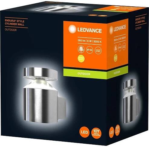 Nástěnné svítidlo Fasádní LED svítidlo 6W LEDVANCE Barva odstíny šedé a stříbrné