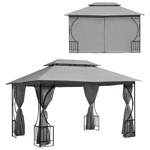 Stan Zahradní pavilon altán 3x4 m s plnými bočními stěnami MultiGarden