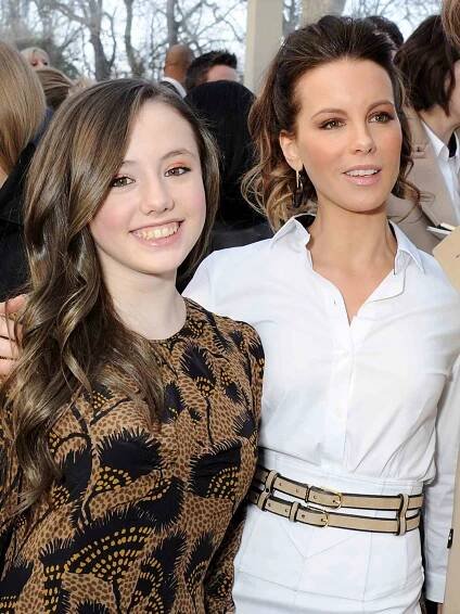 Lily Mo Sheen, Kate Beckinsale and Tom Hooper attend the Burberry Prorsum Autumn Winter 2013 Womenswear Show