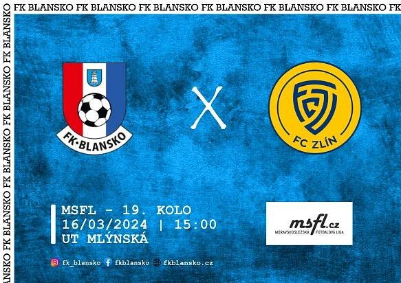 Na jaře poprvé doma! Blansko prověří B-tým Zlína 