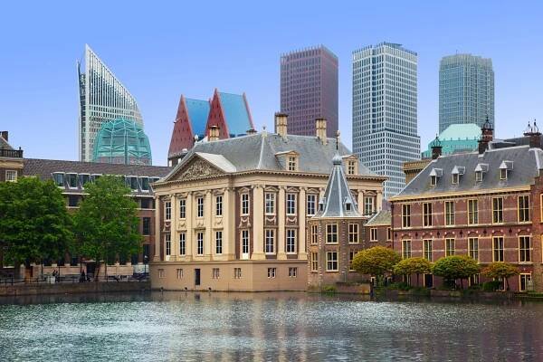 Binnenhof palác - nizozemský parlament v Haagu — Stock obrázek