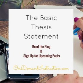 Basic Thesis Statements