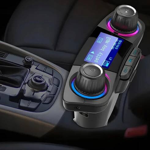 FM VYSÍLAČ DO AUTA BLUETOOTH 5.0 USB MULTIFUNKČNÍ 8V1 DISPLEJ Stav balení originální