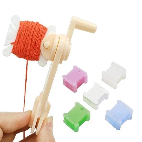 Plastové cívky Cívka Navíječ nití Držák křížového stehu Organizér na vyšívací niti Příslušenství pro šití DIY Craft