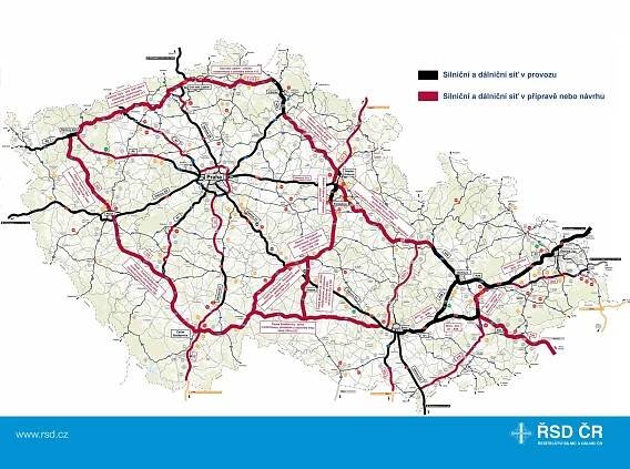 Nová síť dálnic má spojit krajská města a vynechat Prahu, plánuje stát