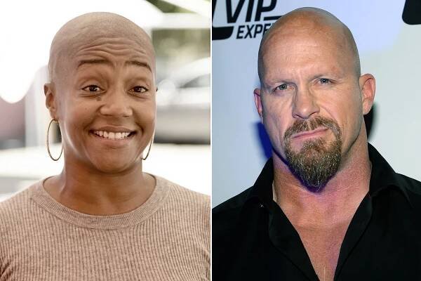 Steve Austin welcomed Tiffany Haddish to the "bald club."