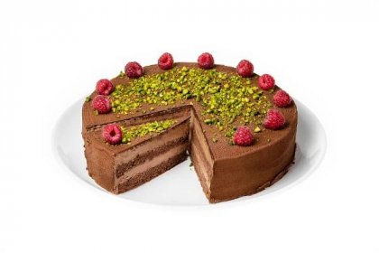 Čokoládový dort s ovocem - Dorty, zákusky, minidezerty a chlebíčky