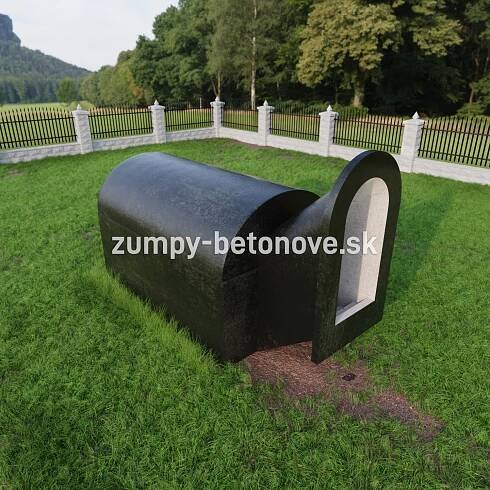 betonový sklep s klenbou + předsíň vyvýšená