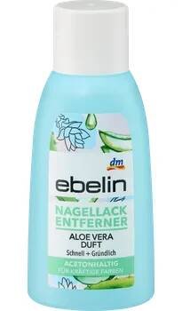 Odlakovač nehtů ebelin odlakovač s acetonem s vůní aloe vera