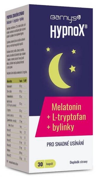 Barny ́s HypnoX Melatonin + L-tryptofan 30 kapslí