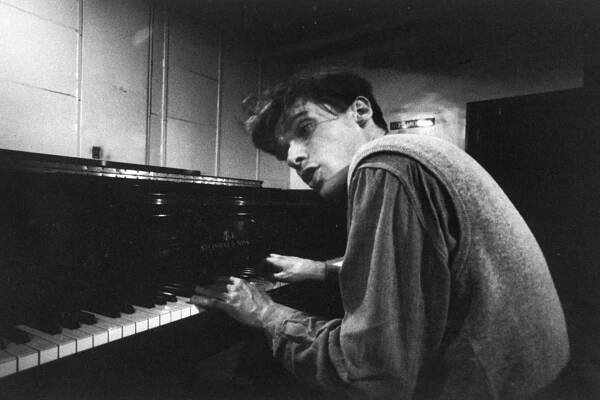 Glenn Gould sang as he sampled pianos at a Steinway warehouse before choosing one for his session at Columbia Recording studios, 1956.