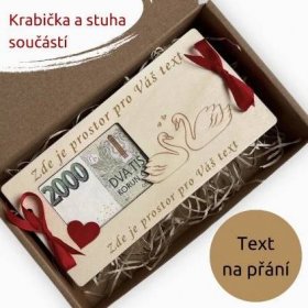 PanDatel Svatební obálka na peníze - LABUTĚ - Váš text od 349 Kč - Heureka.cz