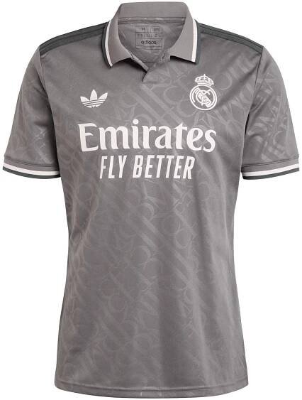 adidas Real Madrid Third Shirt 2024 2025 Adults Grey