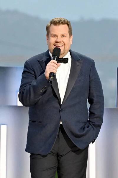 Host James Corden speaks onstage during the 10th Breakthrough Prize Ceremony at the Academy of Motion Picture Arts and Sciences on April 13, 2024 in Los Angeles, California