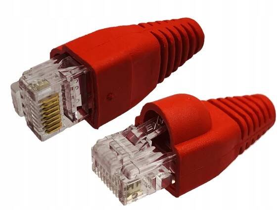 Zástrčka RJ45 s barevným krytem kat.6 nestíněná AWG 26-24 5 kusů